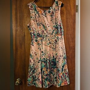 Yellow Star floral midi dress